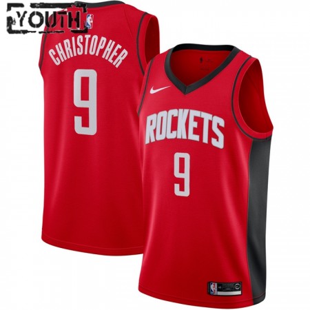 Dres Houston Rockets Josh Christopher 9 Nike 2022-23 Icon Edition Crvena Swingman - Dječji